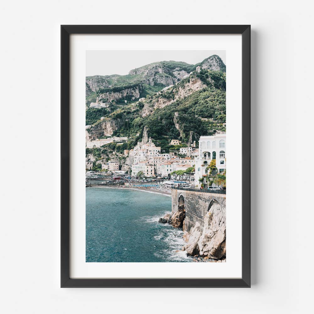 Breathtaking Amalfi Coast - Oblongshop presents real photography from Positano, Italy, perfect for wall art decor.