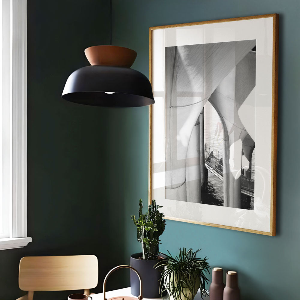Wall artwork: Framed BW Little Island New York photo - Oblongshop prints shop