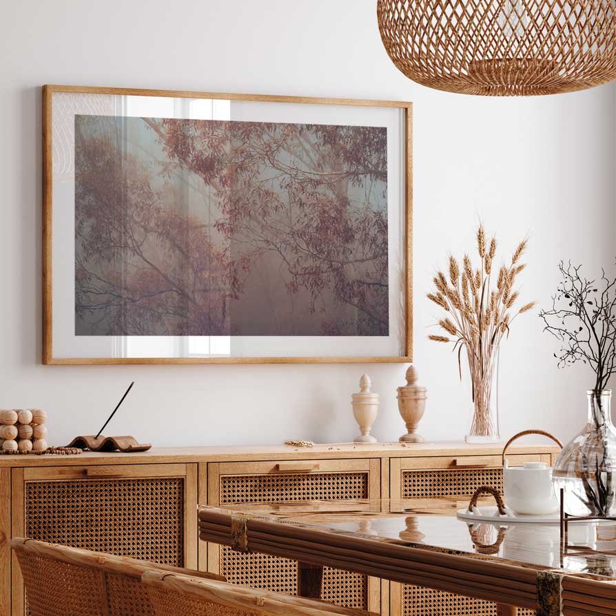 Misty Blue Mountains Art Print