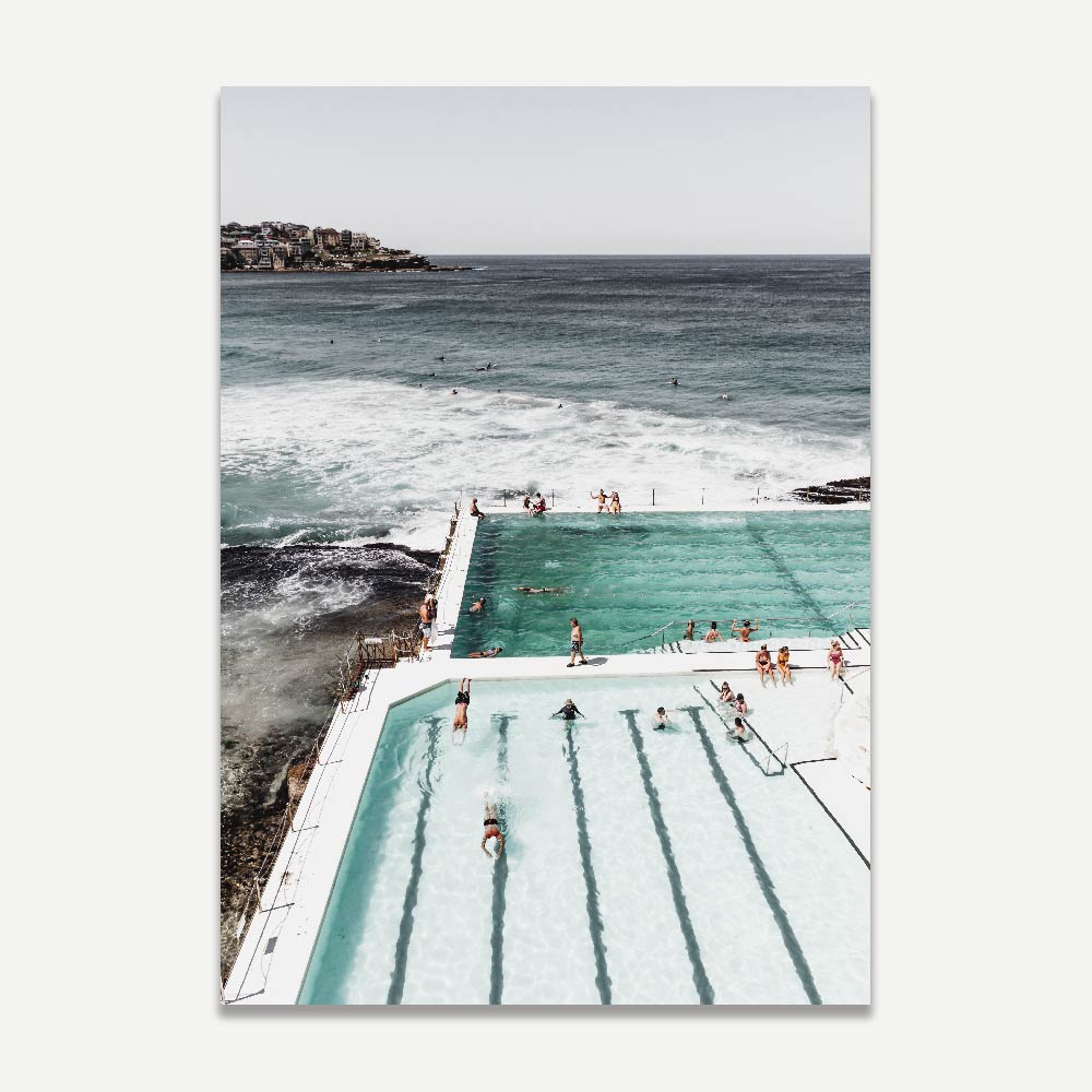 Icebergs Bathers II Art Print