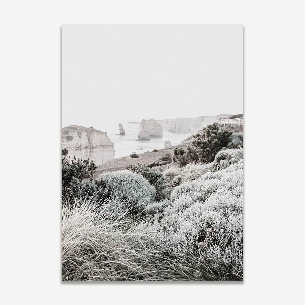 Great Ocean Road wall art, sage green coastal print, Australian landscape decor, coastal photography, modern nature wall art