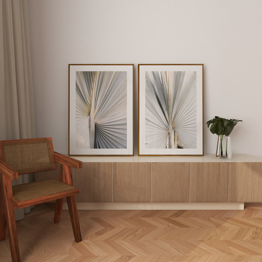 Silver Palm Art Print