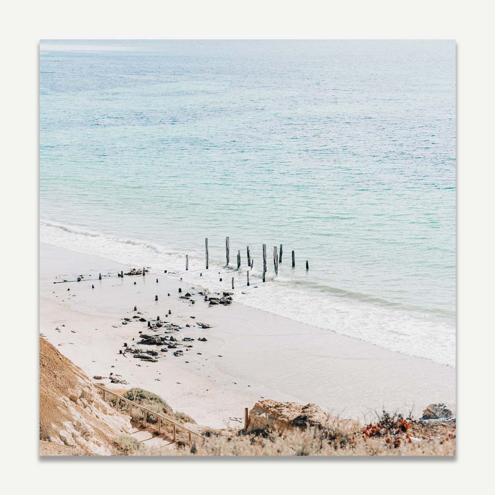Old Pier Port Willunga SQ Art Print