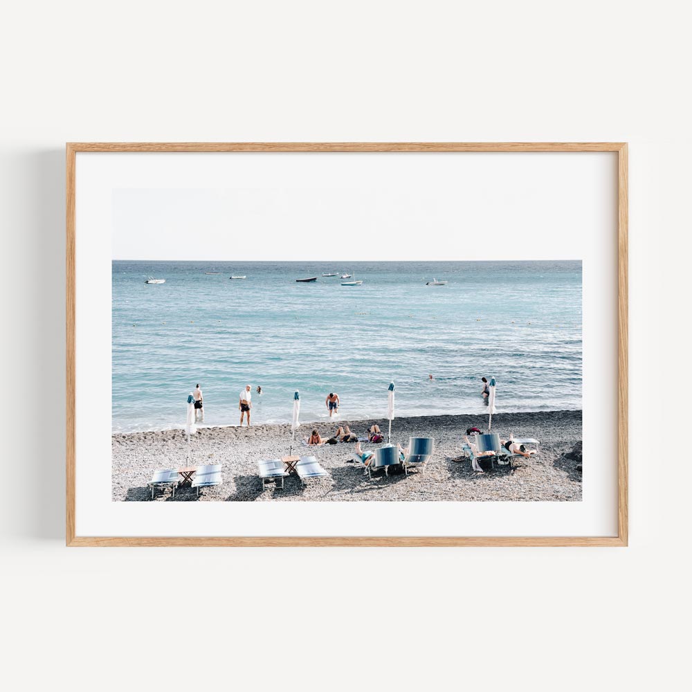 Positano Paradise: A framed view of Fornillo Bathers in the Amalfi Coast, Italy, perfect for capturing coastal elegance in your living space.
