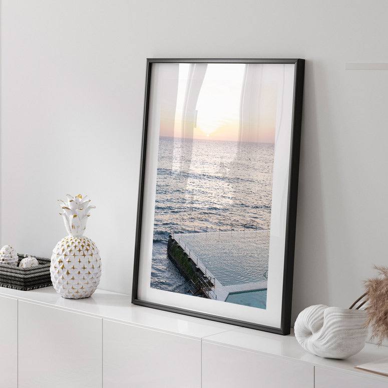 Icebergs Sunrise Art Print
