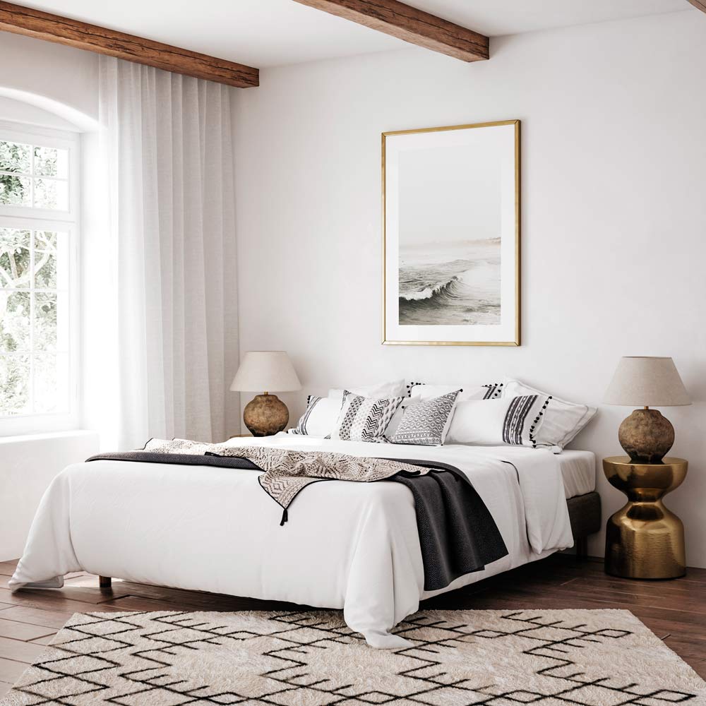 Stunning wall art print of a wave in North Maroubra, ideal for living room or office decor.