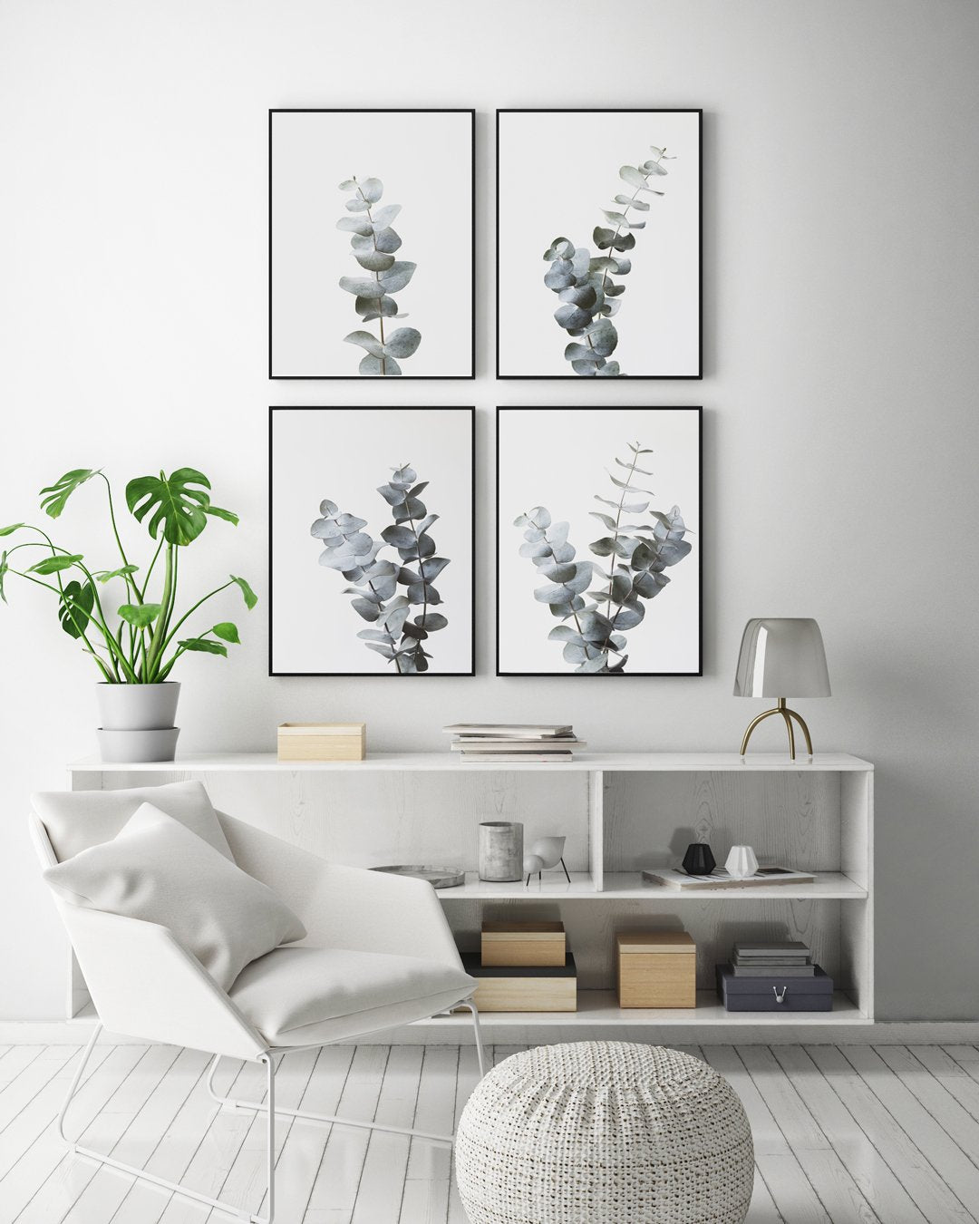 Stunning image showcasing the intricate details of a gum eucalyptus branch, ideal for wall decor.
