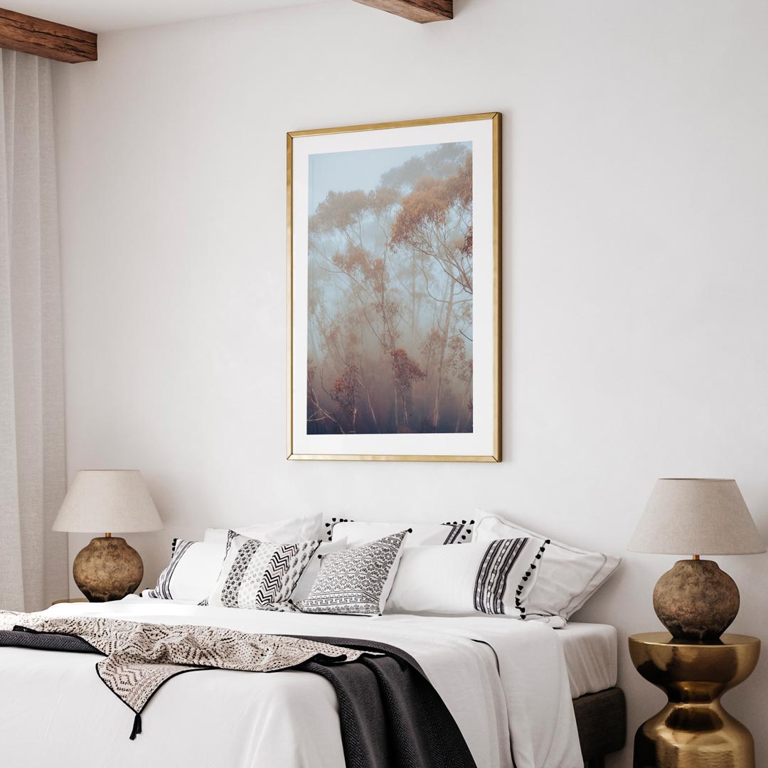 Misty Gum Land Art Print