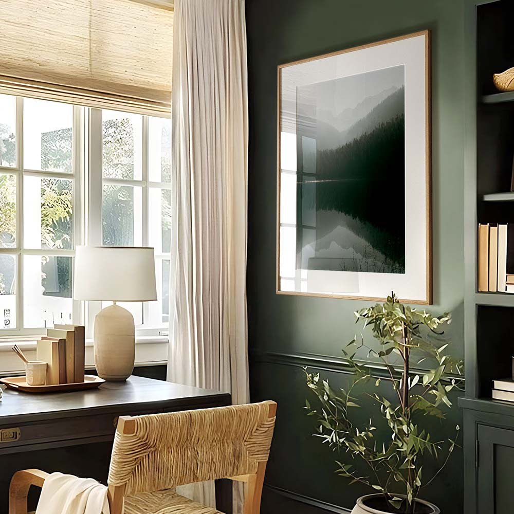 JOFFRE, a mountain lake in British Columbia, captured in a framed photo - wall artwork.