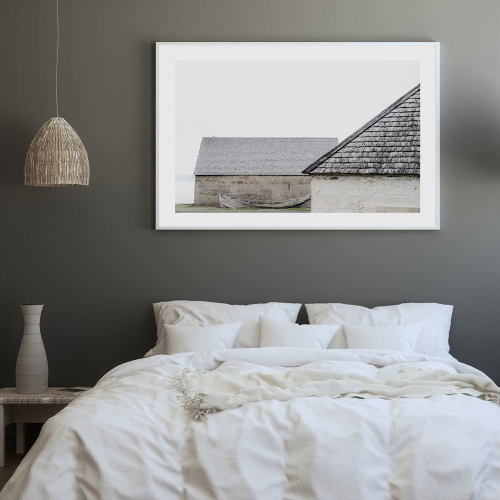 Wall artwork of old architecture on Norfolk Island - prints shop
