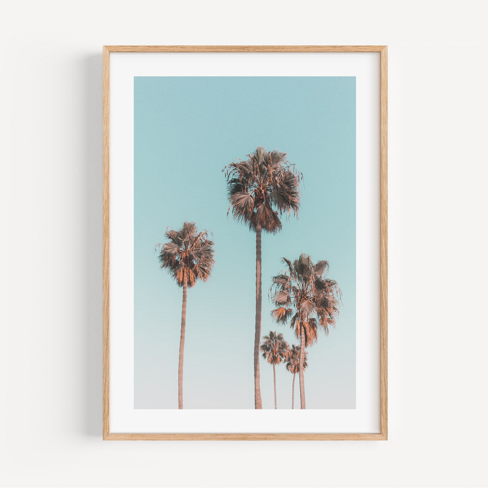 LA palm trees in California framed photo - perfect wall art for home or office