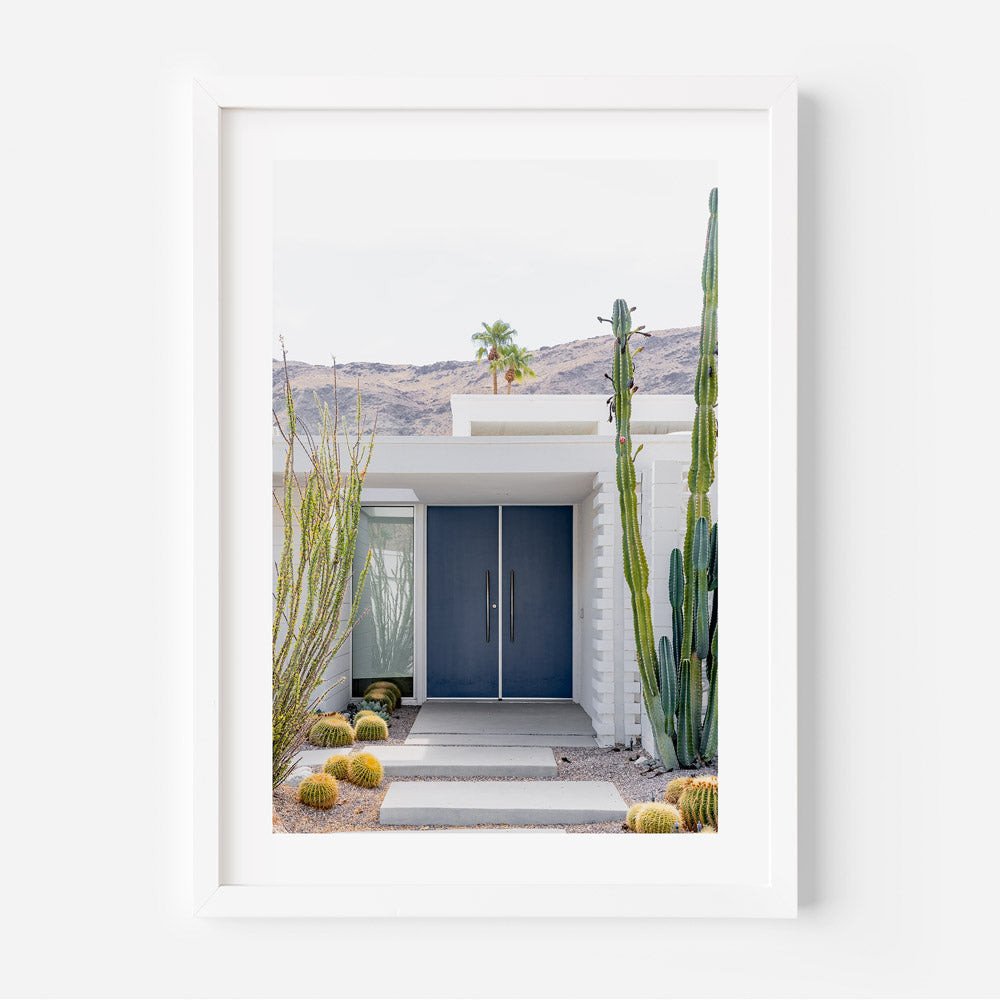 A desert house in Palm Springs, California - Navy Blue DOOR HOUSE IN PALM SPRINGS - wall art decor