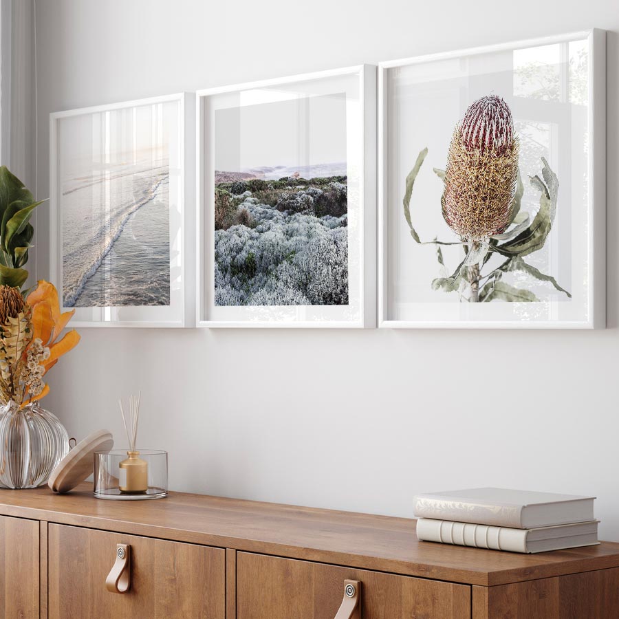 Wall artwork: a framed photo of the Great Ocean Road, Victoria