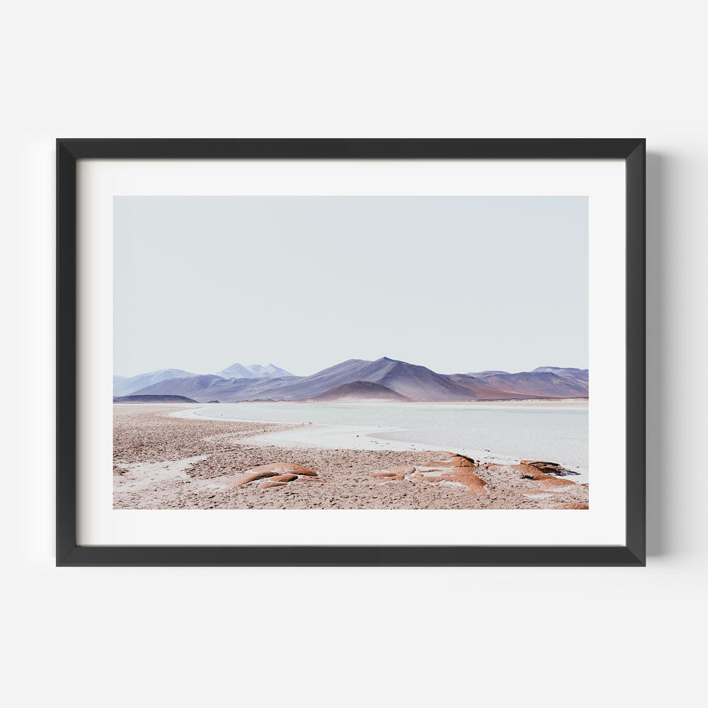 Chilean Fine Art Print: Breathtaking poster capturing the beauty of Piedras Rojas, suitable for fine arts and wall decor.