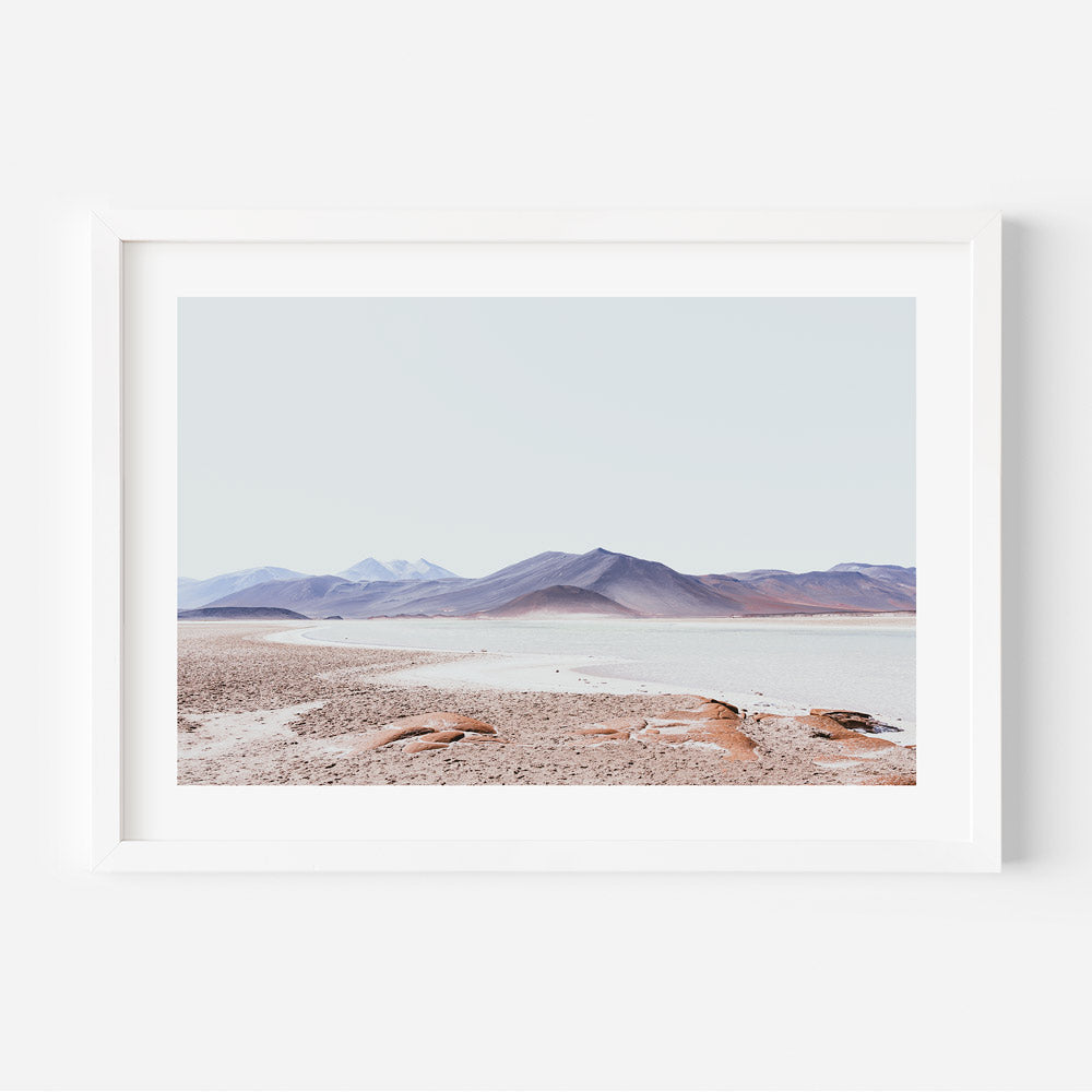 Piedras Rojas Landscape Wall Art: Stunning view of the landscape in San Pedro de Atacama, Chile, perfect for wall art and home decor.
