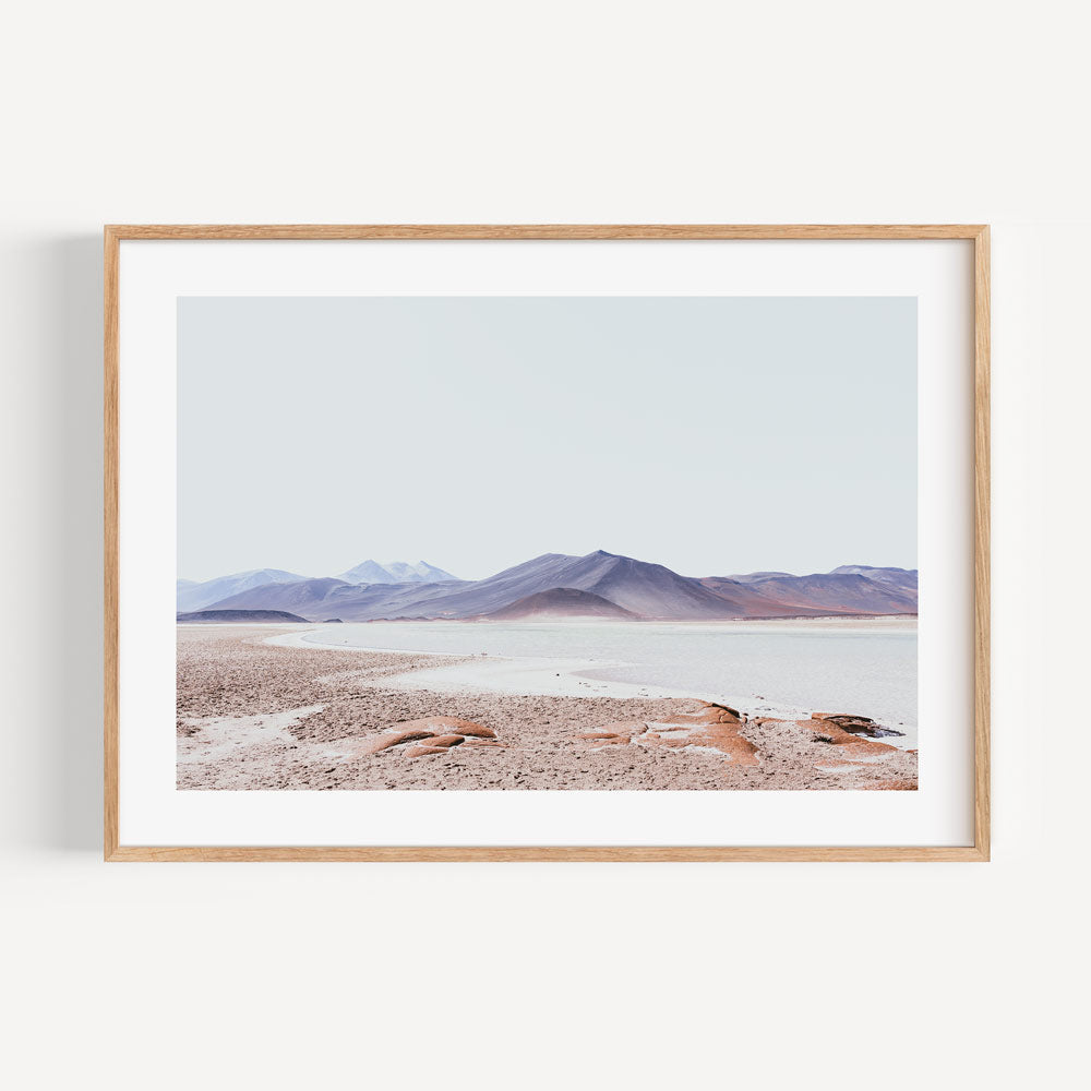 Atacama Desert Canvas Artwork: Serene image of the landscape in San Pedro de Atacama, enhancing your wall artwork and canvas prints collection.