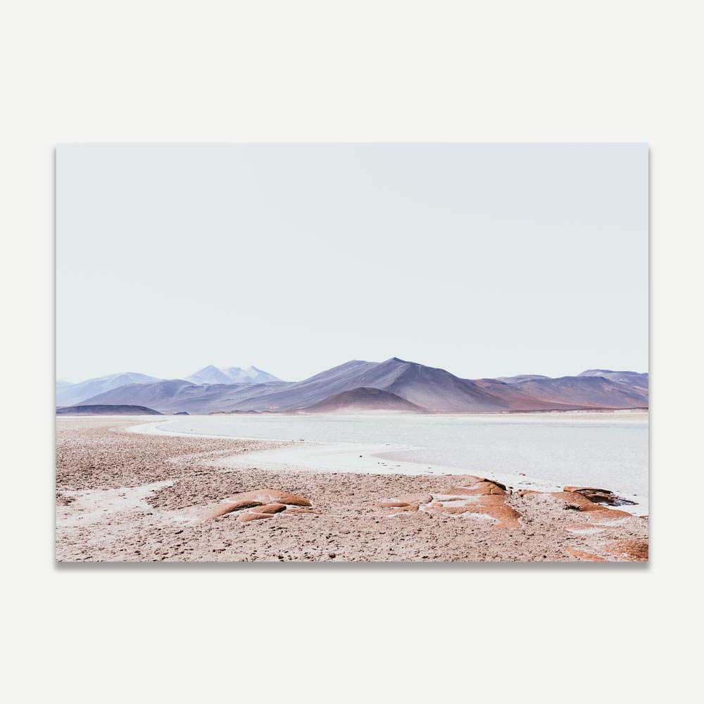 Chile Home Decor: Stylish print of the Piedras Rojas landscape, adding South American charm to your home decor and wall art collection.