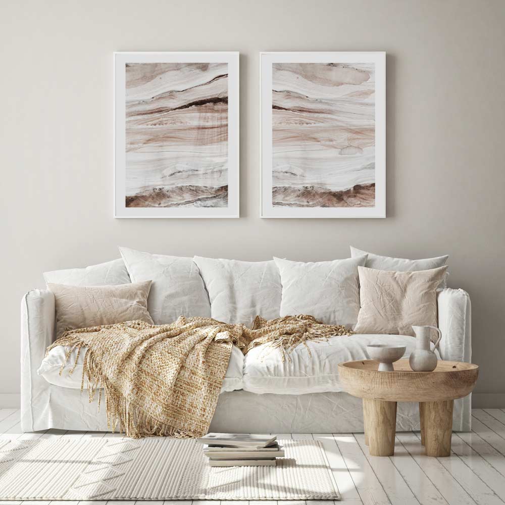 Elevate your space with a captivating wall art piece inspired by Bronte Rocks in sandstone. 