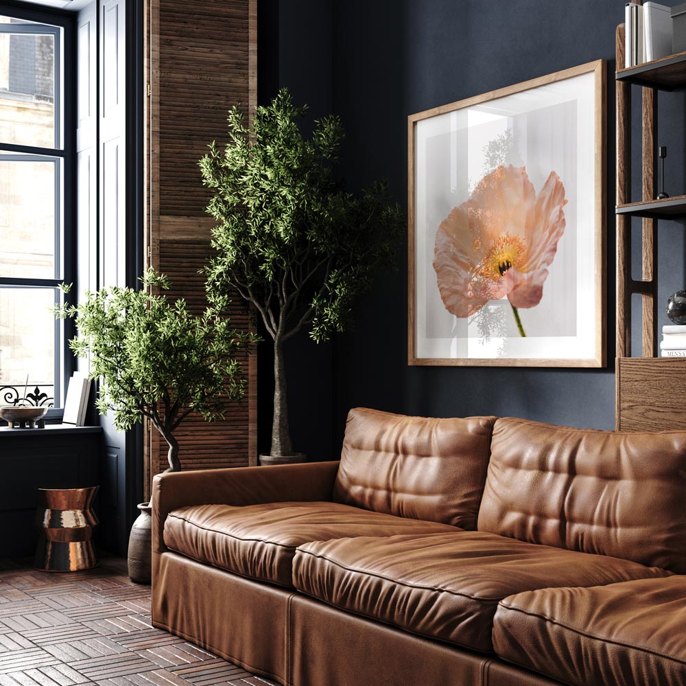 Peach Poppy SQ Art Print