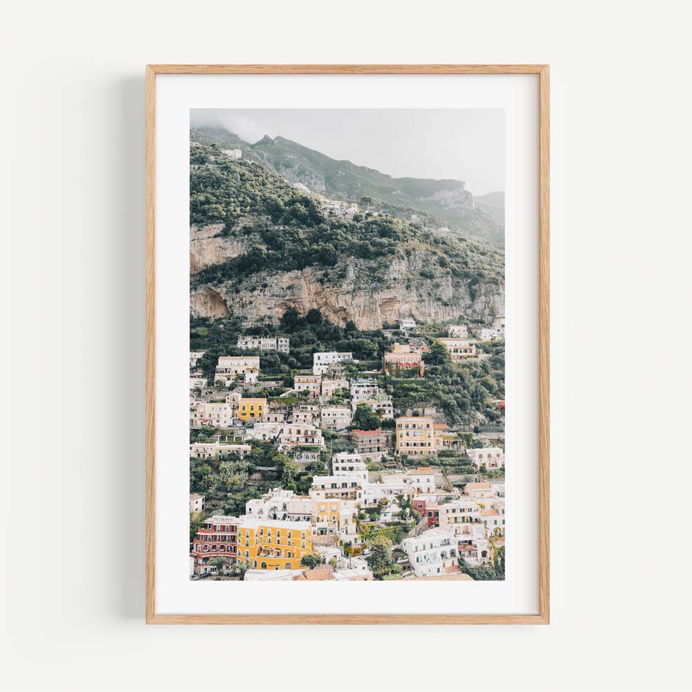 Discover the beauty of Positano, Italy, on the Amalfi Coast with Oblongshop's wall artwork. Explore our collection of framed art and canvas prints.