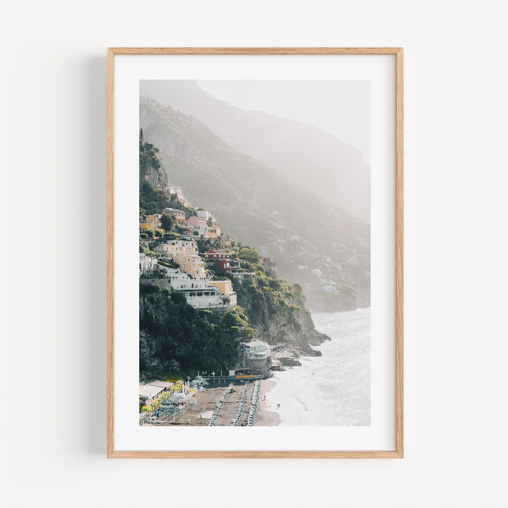 Enhance your living room with our art wall art showcasing the breathtaking scenery of Positano Spiaggia, Amalfi Coast, Italy.