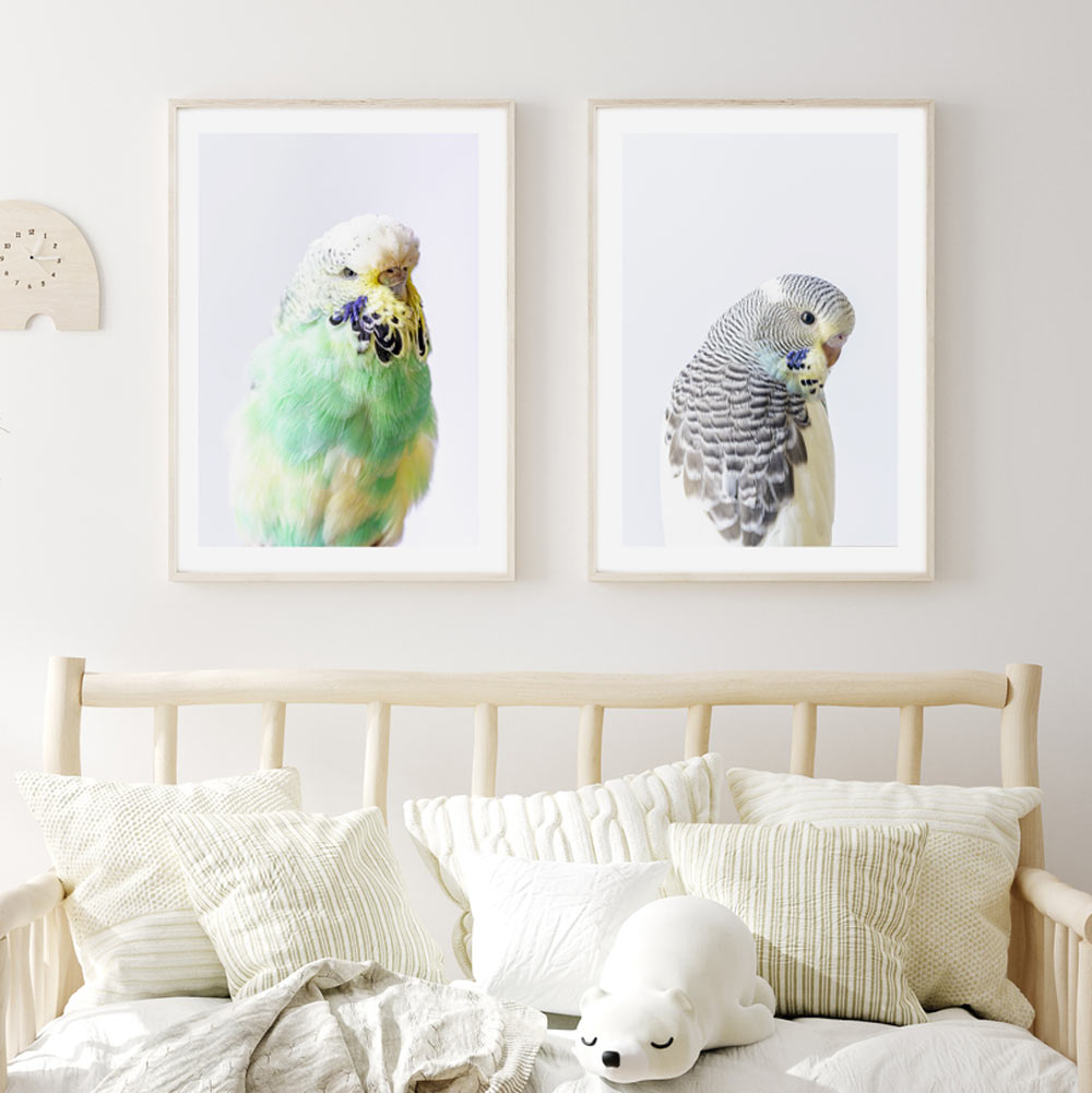 Set of 2 Art Prints - Seafoam & Pied