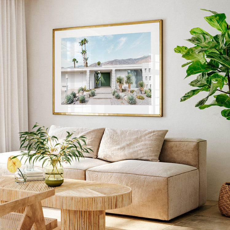 Stripe Green Door Palm Springs Art Print