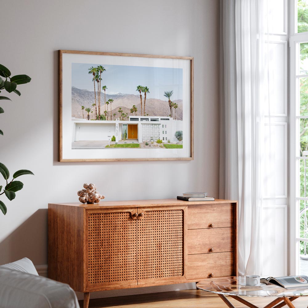 Stripe Orange Door Palm Springs Art Print