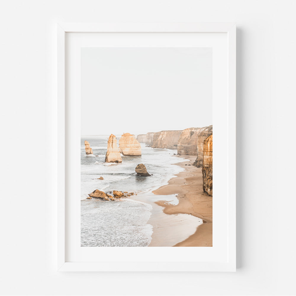 Twelve apostles in Australia captured in real photography, perfect wall art for homes and offices by Oblongshop.