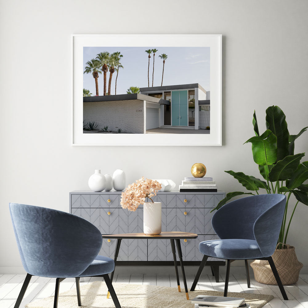 Tall Blue Door Palm Springs Art Print