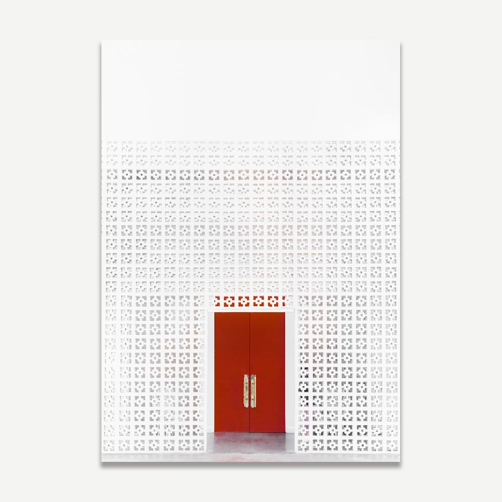 The wall art of the facade of he Parker Hotel in Palm Springs