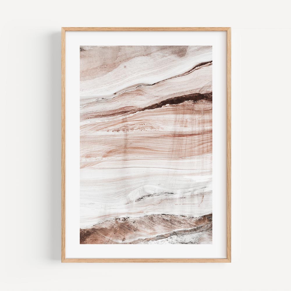 Experience the beauty of Bronte Rocks: Pink Sandstone Art Framed Canvas Print.