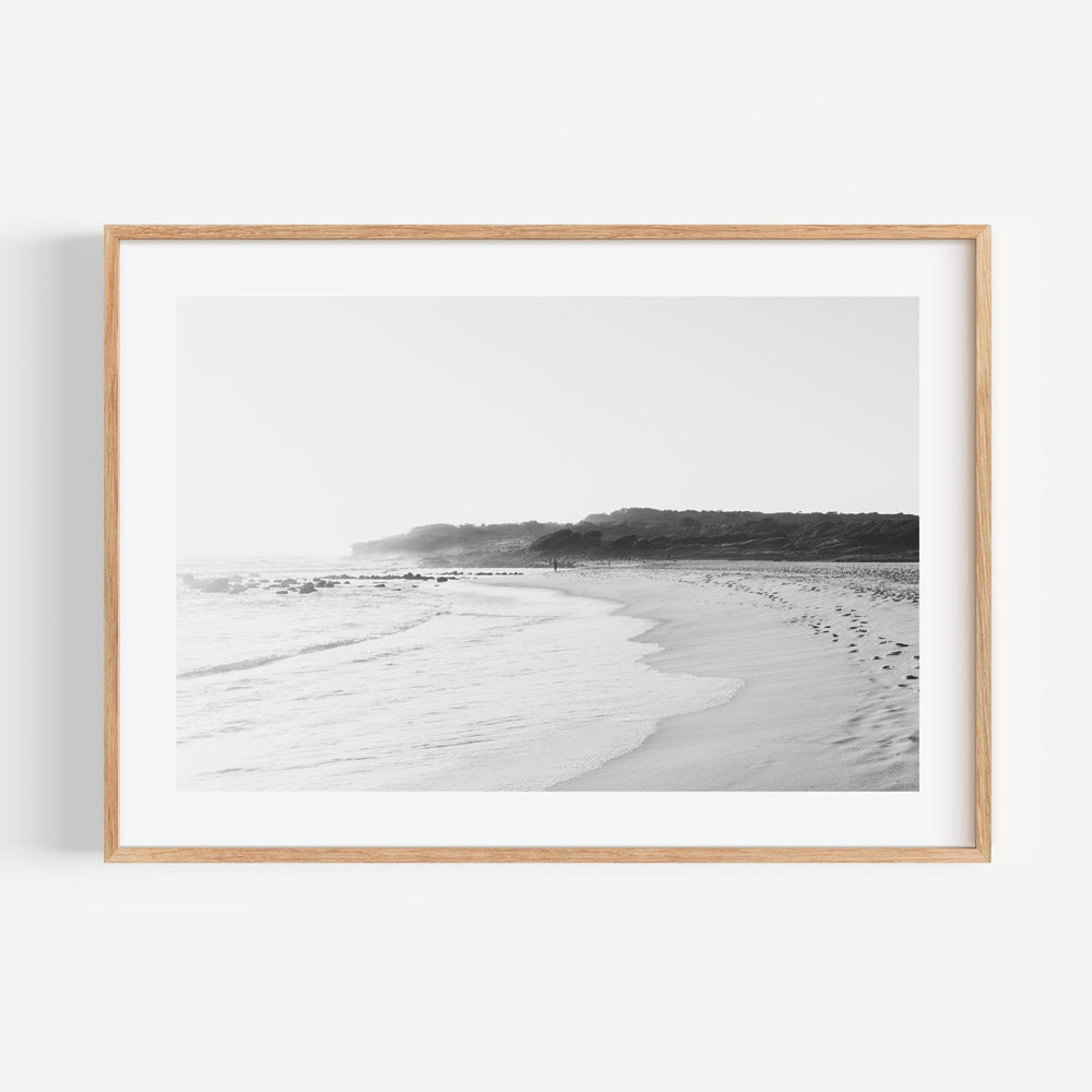 Artwork of Maroubra Beach in black and white for wall decor
