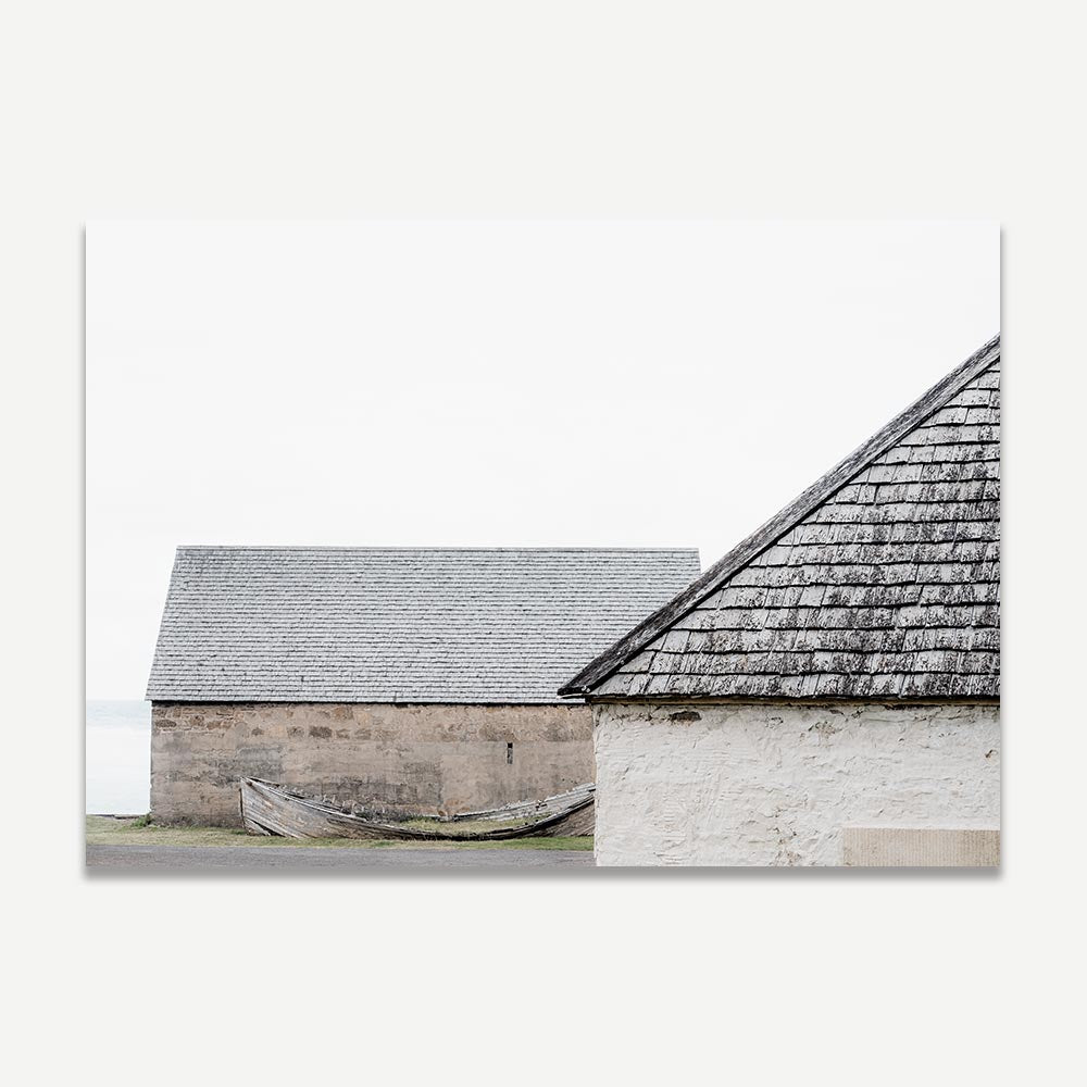 Modern wall art of old architecture on Norfolk Island - Home Decor