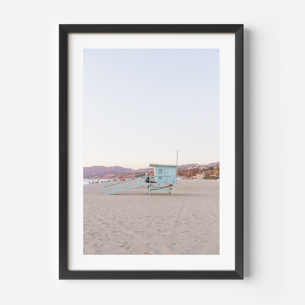 Framed photo of Santa Monica Beach Hut, California - stunning wall artwork by Oblongshop